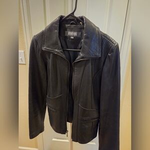 Kenneth Cole Black Leather Jacket